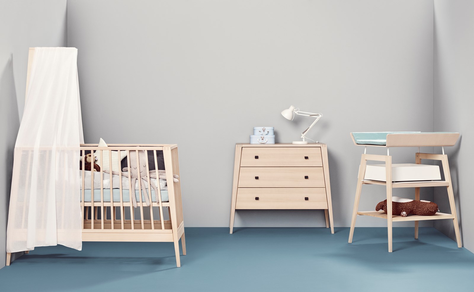 Leander Linea Babybett oh Matratze