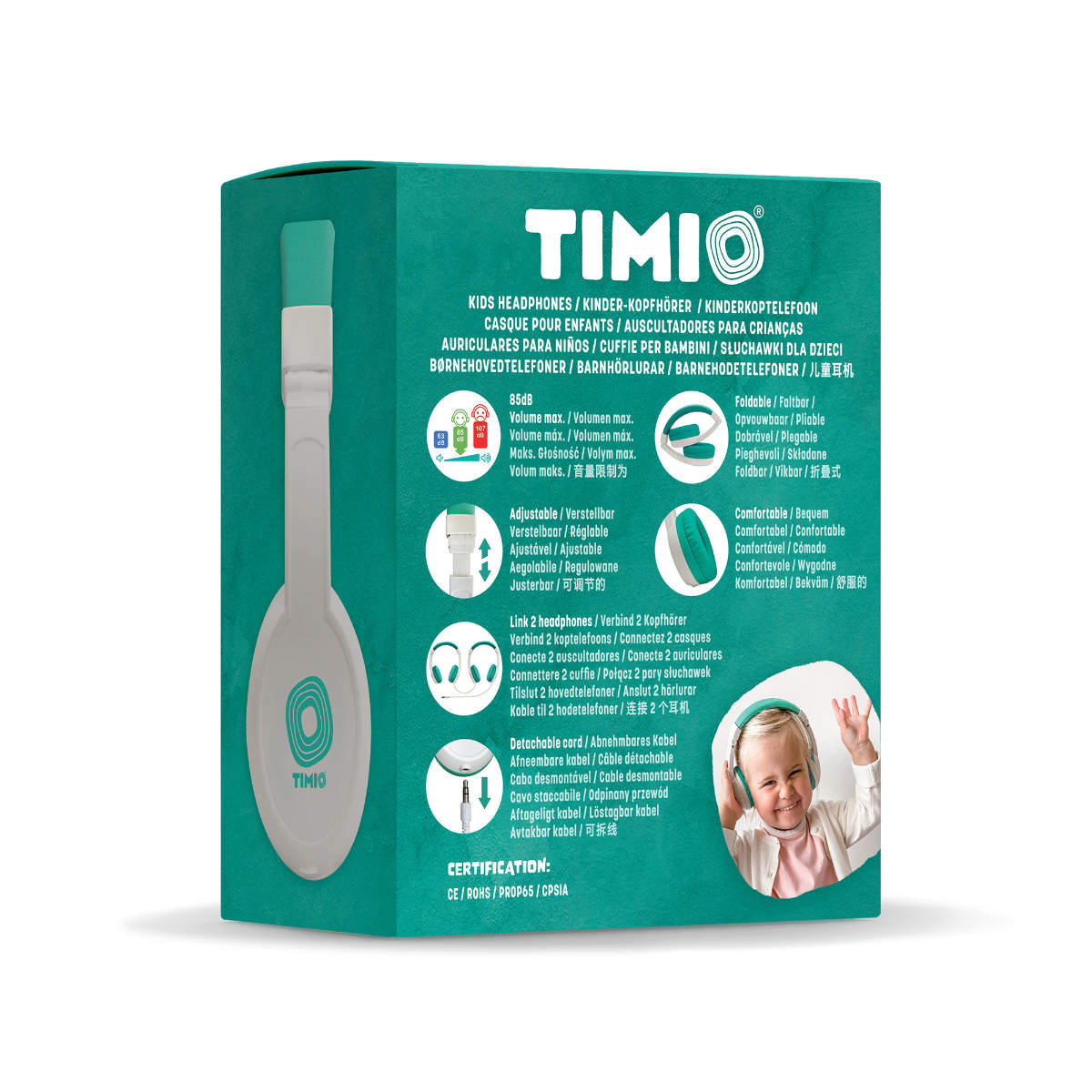 TIMIO Opvouwbare Koptelefoon (max. 85dB)