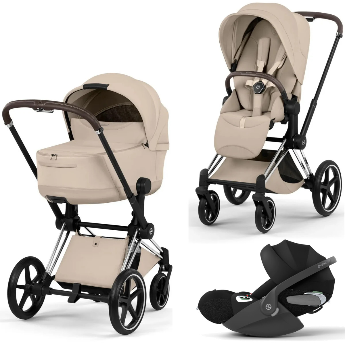 Cybex Priam 5 Style Kinderwagen Set 3 in 1 incl. Cloud T i-Size Autostoel
