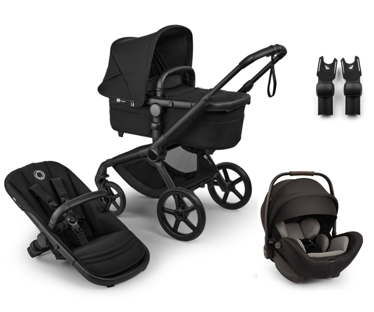 Bugaboo Fox 5 Renew Kinderwagen Zwart - Schuine Weergave