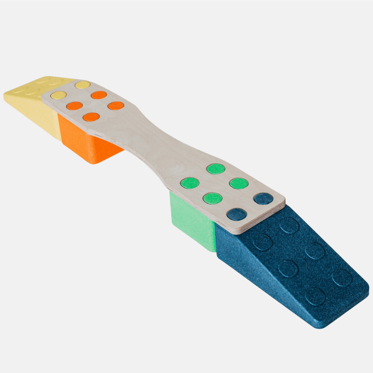 bygge PARCOURS Balanceerset met BAR-plank en 4 bouwblokken