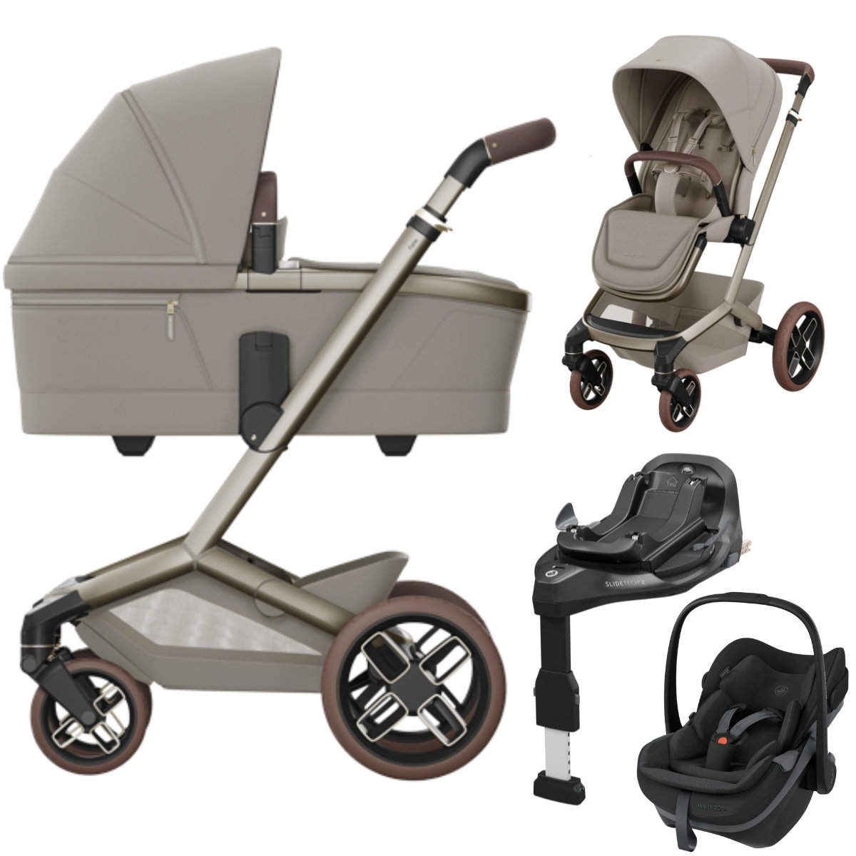 Maxi Cosi Fame Kinderwagen Set 3-in-1 incl. Maxi Cosi Pebble Slide Pro i-Size Autostoel