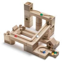 CUBORO JUNIOR Knikkerbaan – 40-delig Starterset van Zwitsers Beukenhout (vanaf 3 jaar)