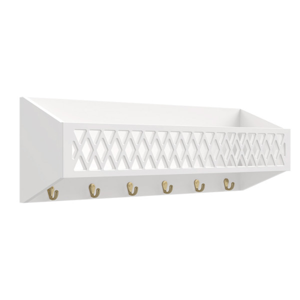 Cam Cam Copenhagen Harlequin Wandplank met Haken, FSC Mix