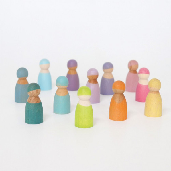 Grimms Houten Regenboogvrienden, 12 Stuks