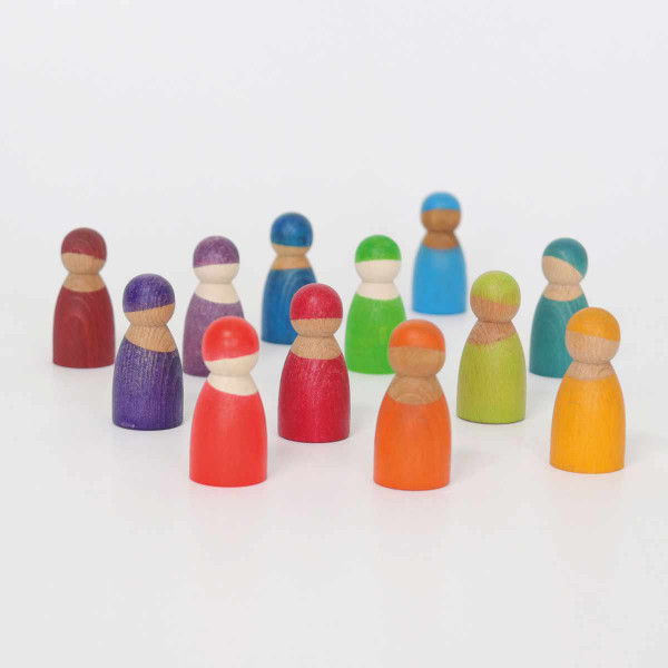 Grimms Houten Regenboogvrienden, 12 Stuks