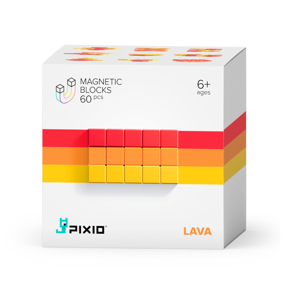 PIXIO Magnetische Bouwstenen Abstract Lava 60 stuks