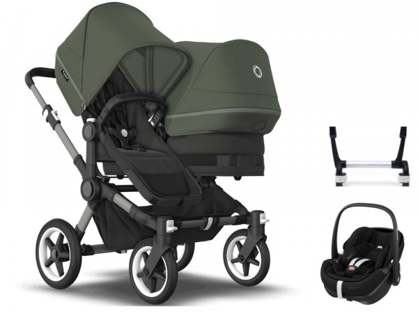 Bugaboo Donkey 5 Duo kinderwagen set 3 in 1 incl. Maxi Cosi Pebble 360 Pro2 i-Size Babyautostoeltje