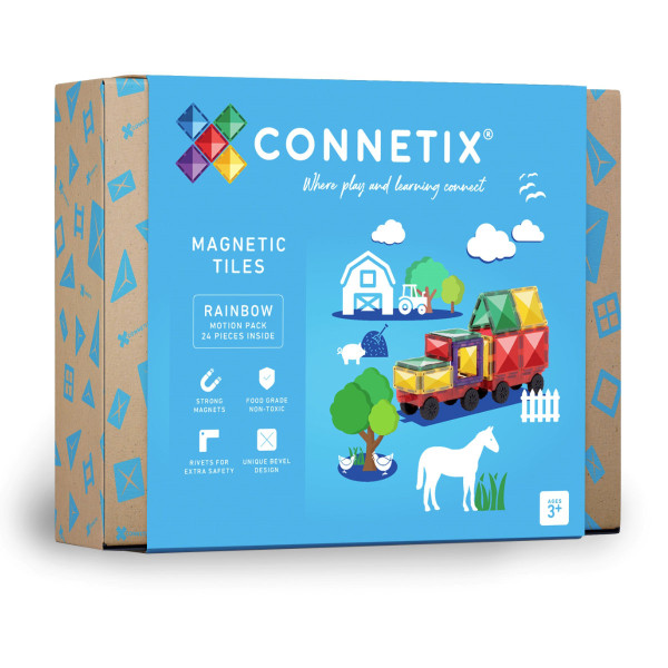 Connetix Magnetische Bouwstenen Regenboog - 24 Delen - Motion Pack
