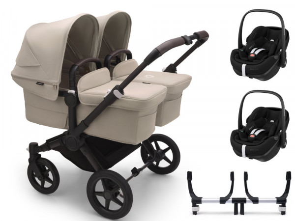Bugaboo Donkey 5 Twin Wandelwagen Set 3 in 1 incl. Maxi Cosi Pebble 360 Pro2 i-Size Babyautostoeltje