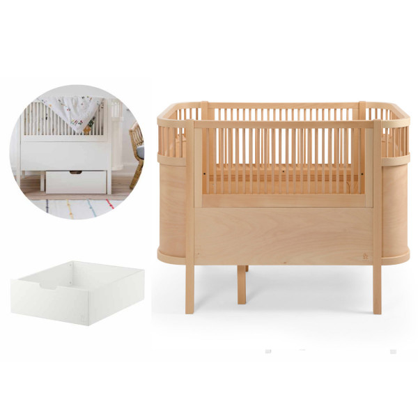 Sebra Babybed met schuiflade M-Set