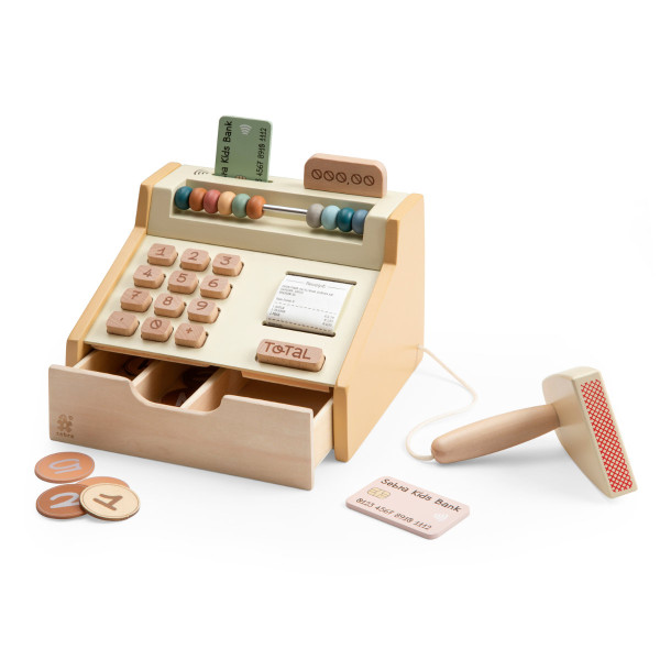 Sebra Houten Speelkassa met Scanner, 100% FSC