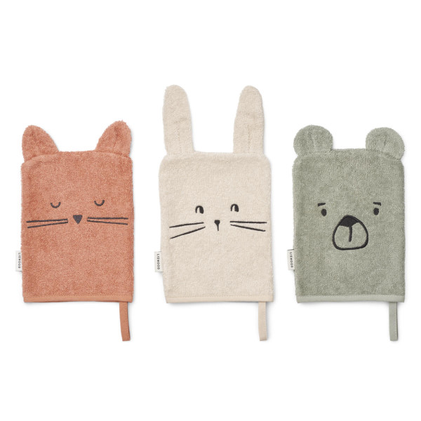 Liewood Sylvester washandjes, 3 stuks