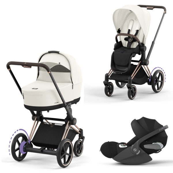 Cybex E-Priam Kinderwagenset 3 in 1 incl. Cybex Cloud T Autostoeltje