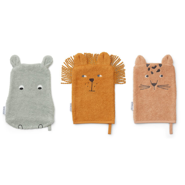 Liewood Sylvester washandjes, 3 stuks