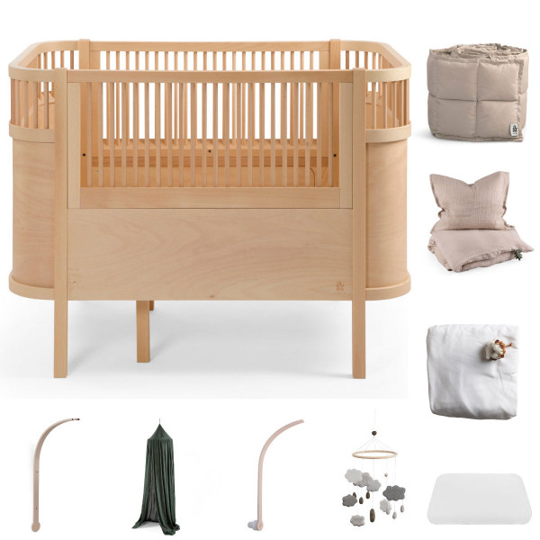 Sebra Baby- & Peuterbed - All-in-One Set