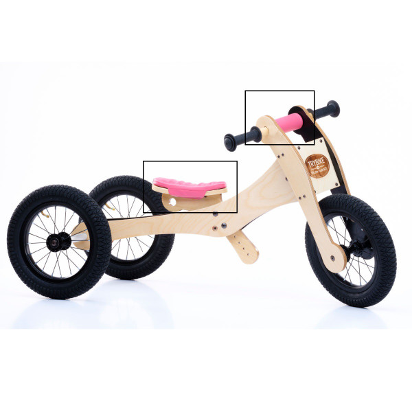 Trybike Zadel- en Kinbeschermer voor 4-in-1 Houten Driewieler / Loopfiets