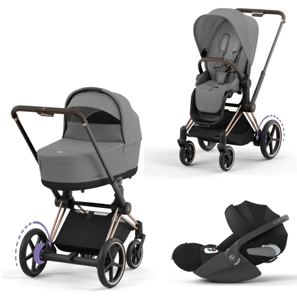 Cybex E-Priam Kinderwagenset 3 in 1 incl. Cybex Cloud T Autostoeltje