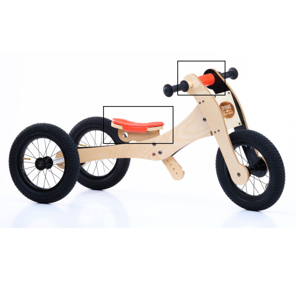 Trybike Zadel- en Kinbeschermer voor 4-in-1 Houten Driewieler / Loopfiets