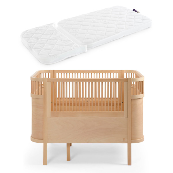 Sebra Baby- & Juniorbed + Träumeland Matras