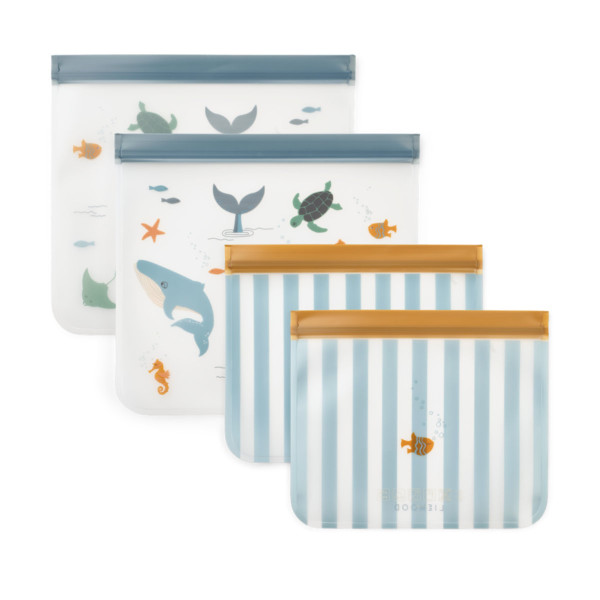 Liewood Rebus Herbruikbare Bewaarzakjes – 4-pack