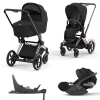 Cybex E-Priam Kinderwagenset 4 in 1 incl. Cybex Cloud T en Base T i-Size Cybex E-Priam Kinderwagenset 4 in 1 incl. Cybex Cloud T en Base T i-Size