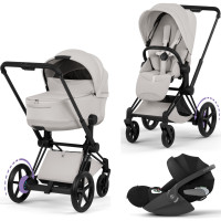 Cybex E-Priam 5 Style Kinderwagen Set 3 in 1 incl. Cloud T i-Size Autostoel