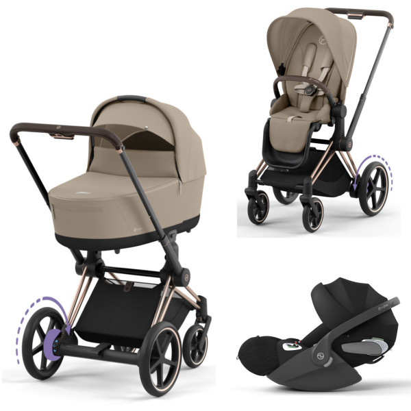 Cybex E-Priam Kinderwagenset 3 in 1 incl. Cybex Cloud T Autostoeltje
