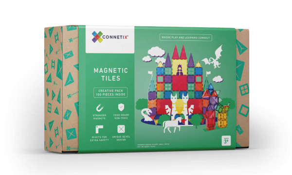 Connetix Magnetische Bouwstenen Rainbow - 100 Stuks - Creatief Pakket