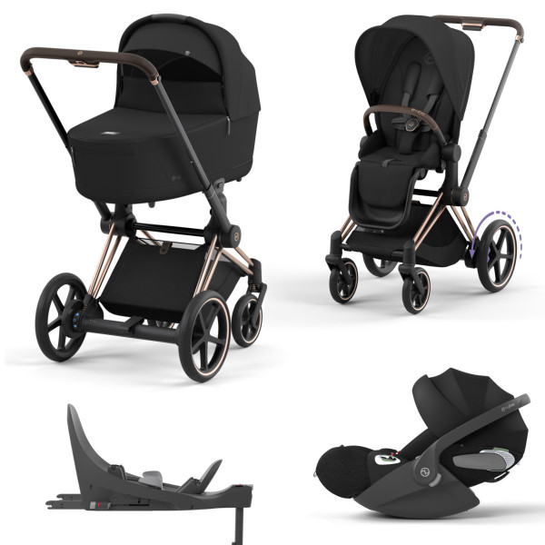 Cybex E-Priam Kinderwagenset 4 in 1 incl. Cybex Cloud T en Base T i-Size