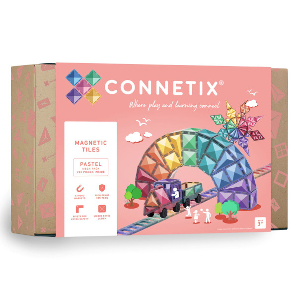 Connetix Magnetische Bouwstenen Pastel - 202 stuks - Mega Pack