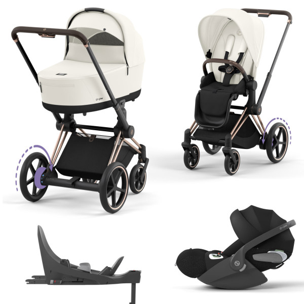 Cybex E-Priam Kinderwagenset 4 in 1 incl. Cybex Cloud T en Base T i-Size