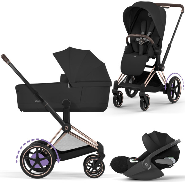 Cybex e-Priam 5 Comfort Kinderwagen Set 3 in 1 incl. Cloud T i-Size