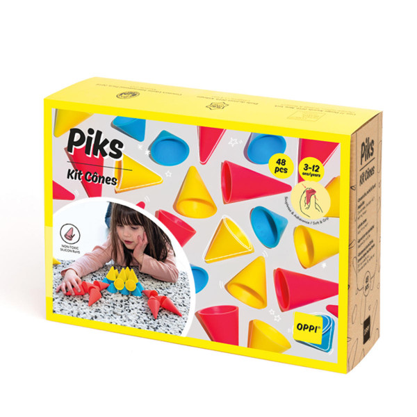 OPPI Piks Bouw- en Balansspel - 48 Stukken - Kegel Kit