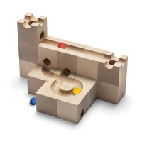 CUBORO STANDARD 16 Knikkerbaan – 16-delige Originele Starterset van Zwitsers Beukenhout