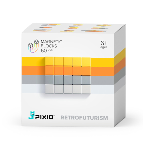 PIXIO Magnetische Bouwstenen Abstract Retrofuturism 60 stuks