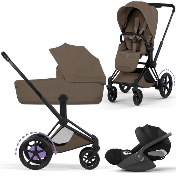 Cybex e-Priam 5 Comfort Kinderwagen Set 3 in 1 incl. Cloud T i-Size
