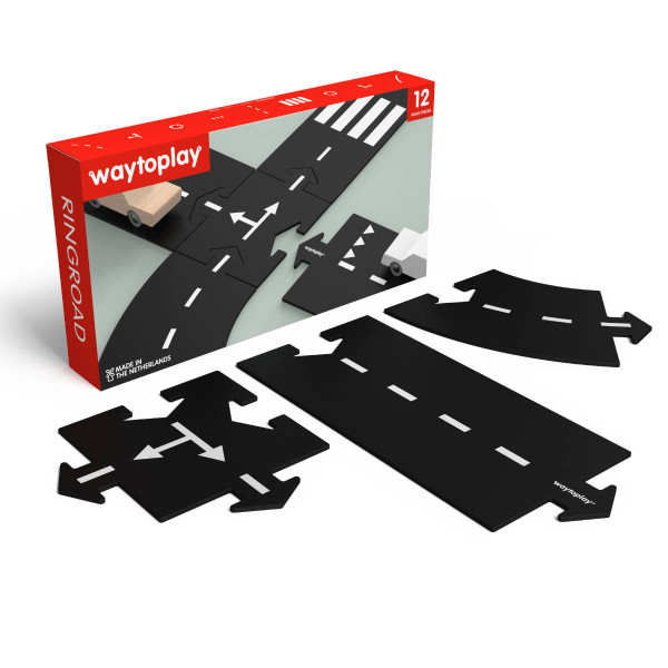 Waytoplay Ringroad Small Road Set – Flexibele speelweg voor kinderen (12-delig)
