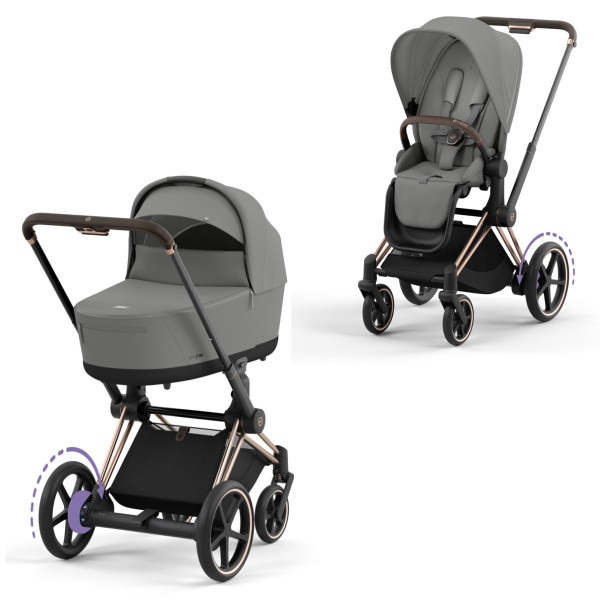 Cybex E-Priam Combi Wandelwagen met Lux Reiswieg