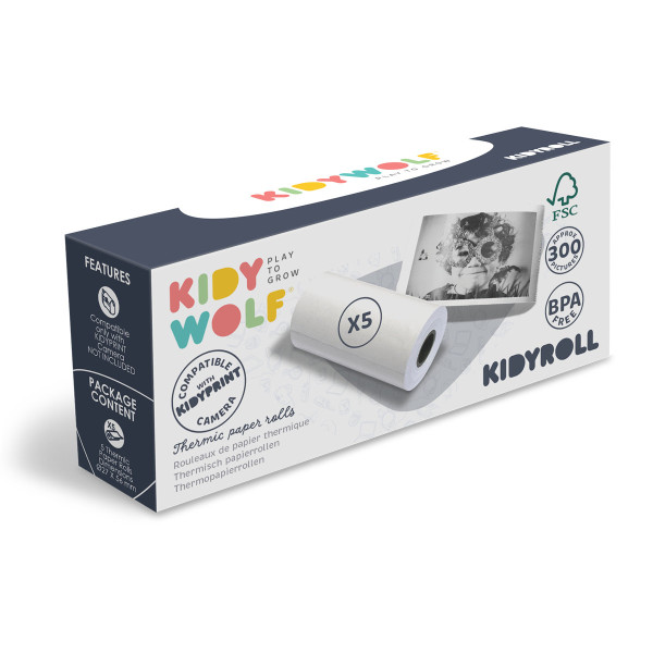 Kidywolf Kidyroll – Thermische Papierrollen voor Kidyprint