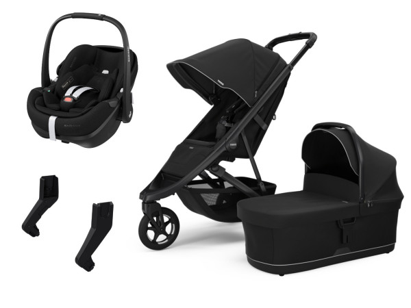 Thule Spring 2 kinderwagen set 3-in-1 incl. Maxi Cosi Pebble 360 Pro2 i-Size autostoeltje