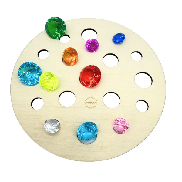 Momscrew Set Activiteitenbord Diamantenmolen + 17 Diamanten (20–30 mm)