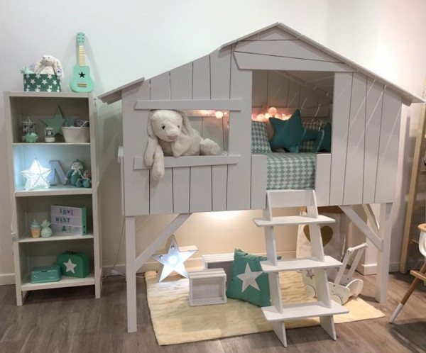Mathy by Bols Boomhut Bed Grenen + MDF