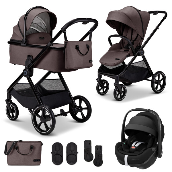 Moon Aura Kinderwagen Set 3 in 1 inclusief Maxi Cosi Pebble 360 Pro² Babystoeltje 2026