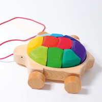 Grimm's Nachziehtier aus Holz, Regenbogen-Schildkröte